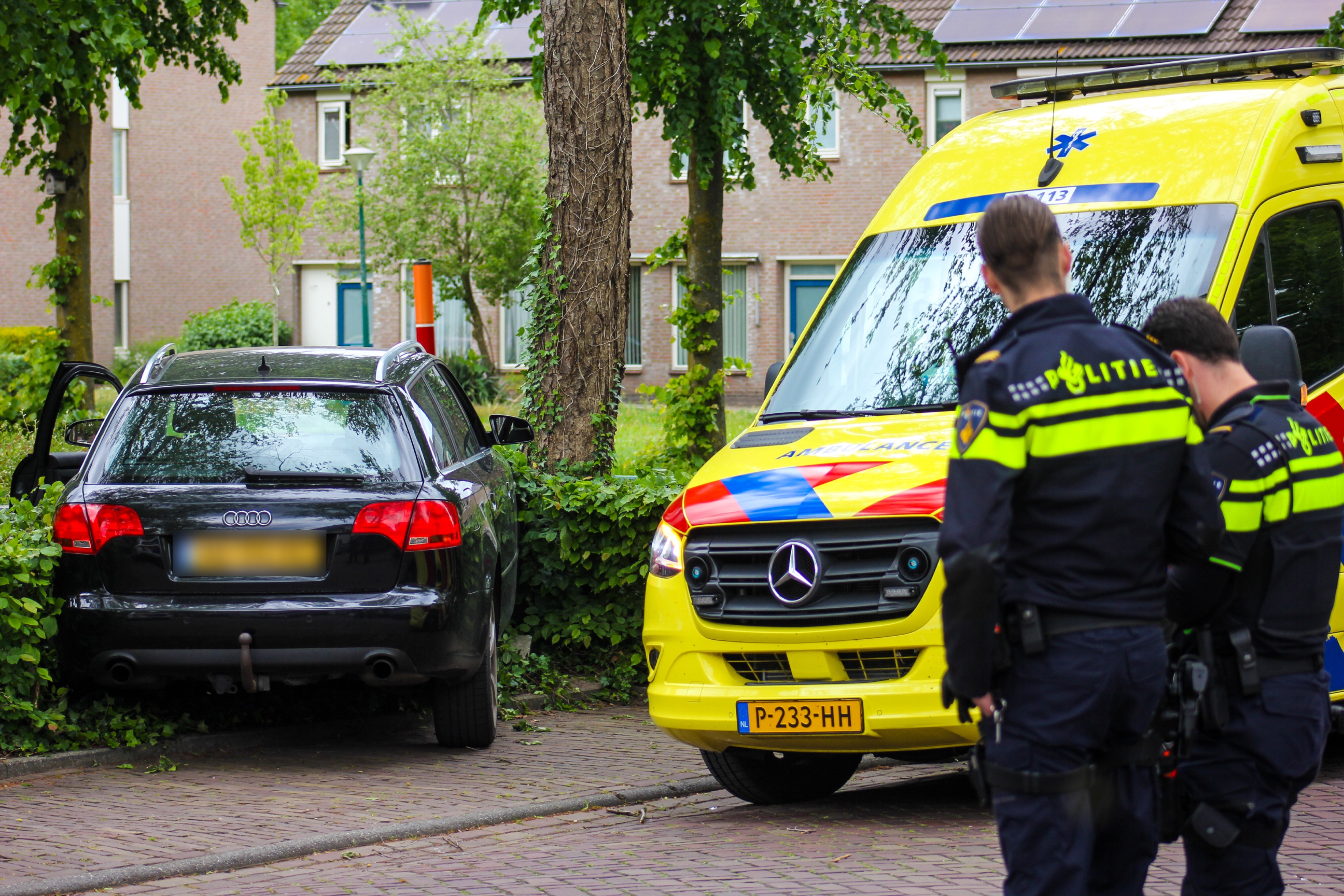 Ongeval Heesch (auto belandt in de bosjes)